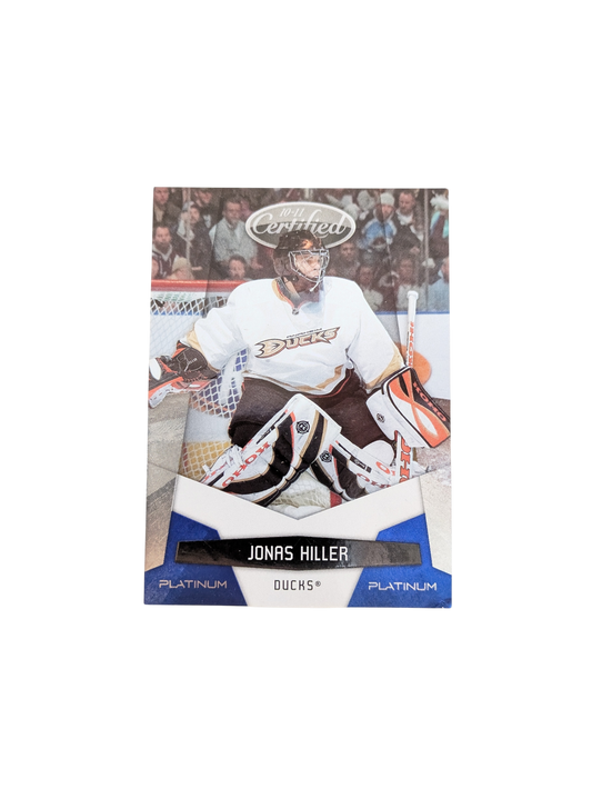 2010 Panini Platinum Anaheim Ducks Jonas Hiller 031/250 card