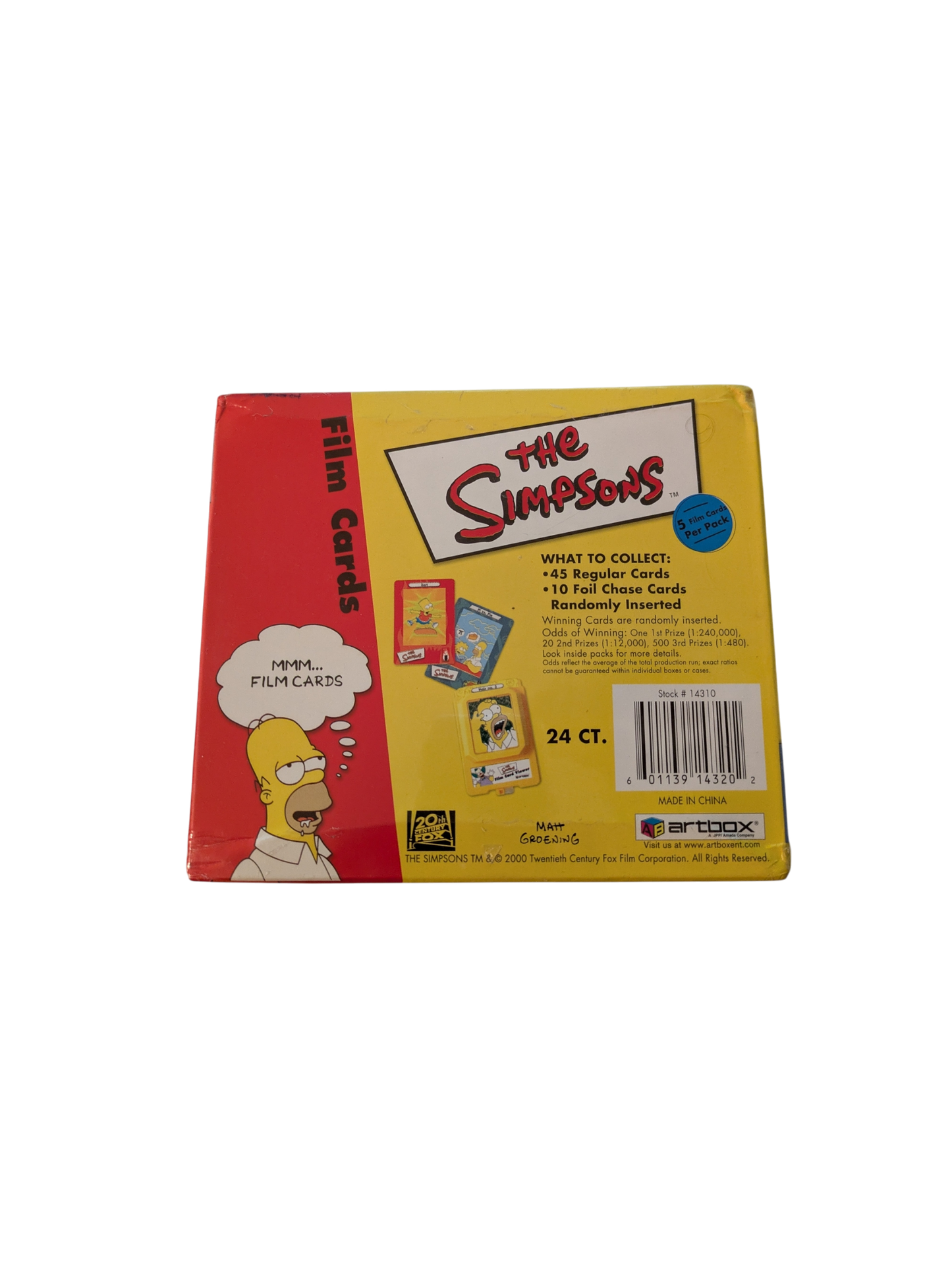 2000 Artbox The Simpsons Film Cards Box