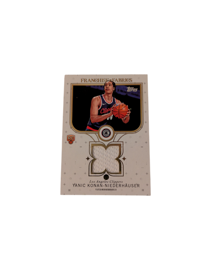 2025 Topps Los Angeles Clippers Yanic Konan Niederhauser Double Rookie Jersey Patch card Bundle