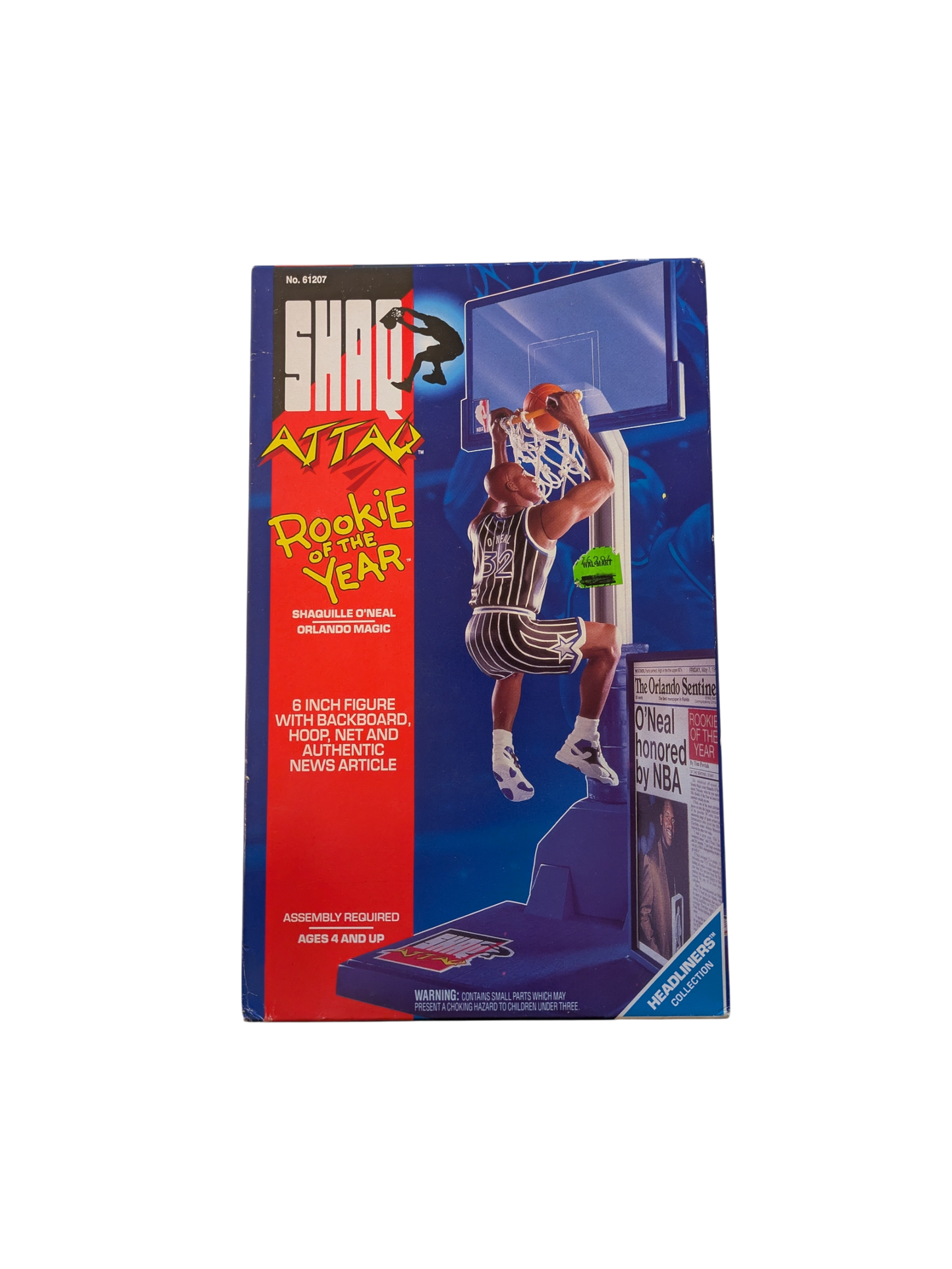 1993 Kenner Shaq Attaq Orlando Magic Shaquille O'Neal ROY Action Figure