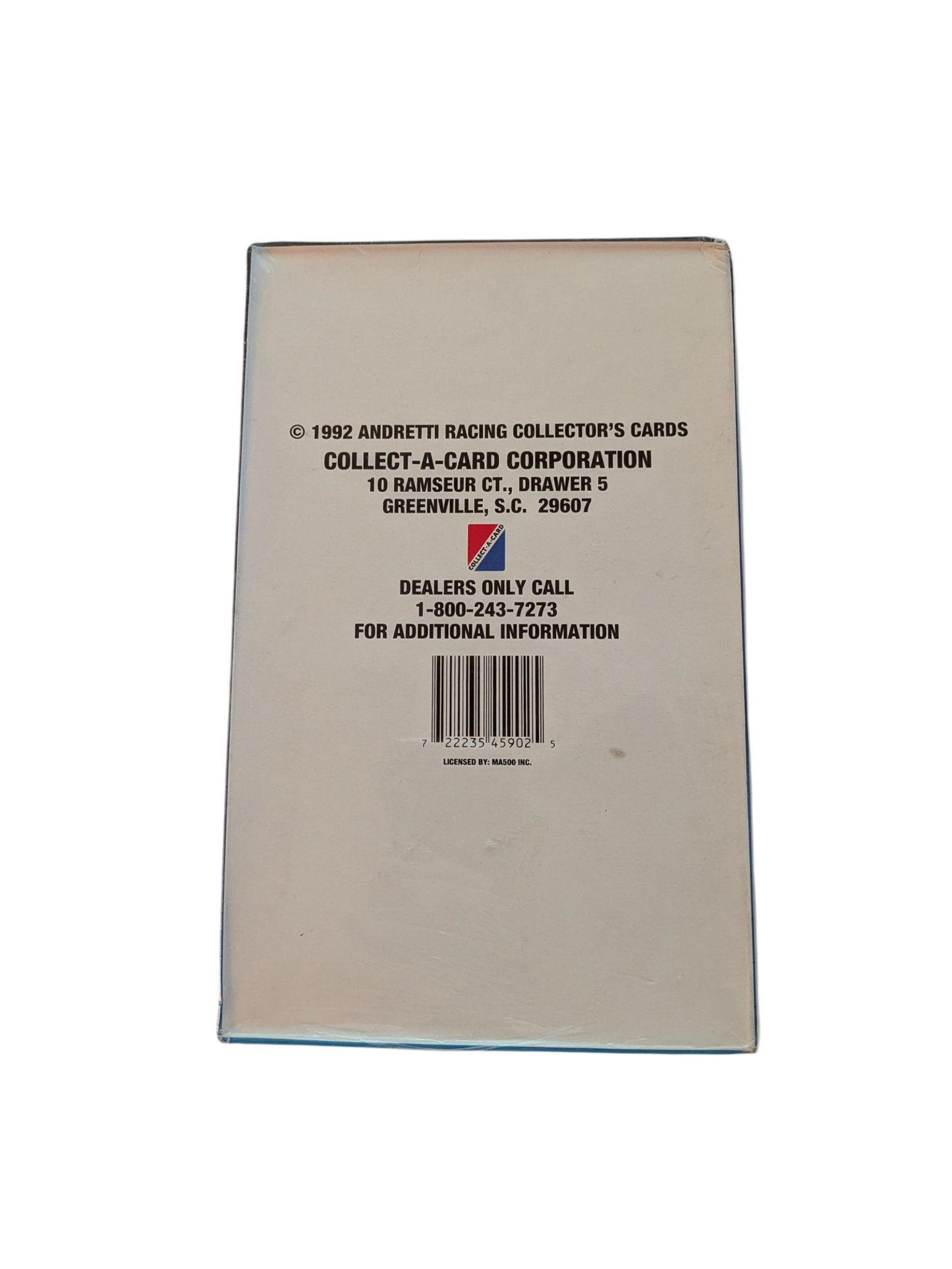 1992 Collect-a-Card Andretti Racing Collector's Cards Hobby Box