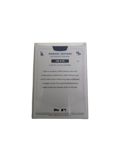 2024 Topps Los Angeles Dodgers Shohei Ohtani 50/50 HR #19 Card