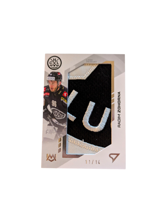 2024 SportZoo National League HC Lugano Radim Zohorna Logo Patch 11/14 card