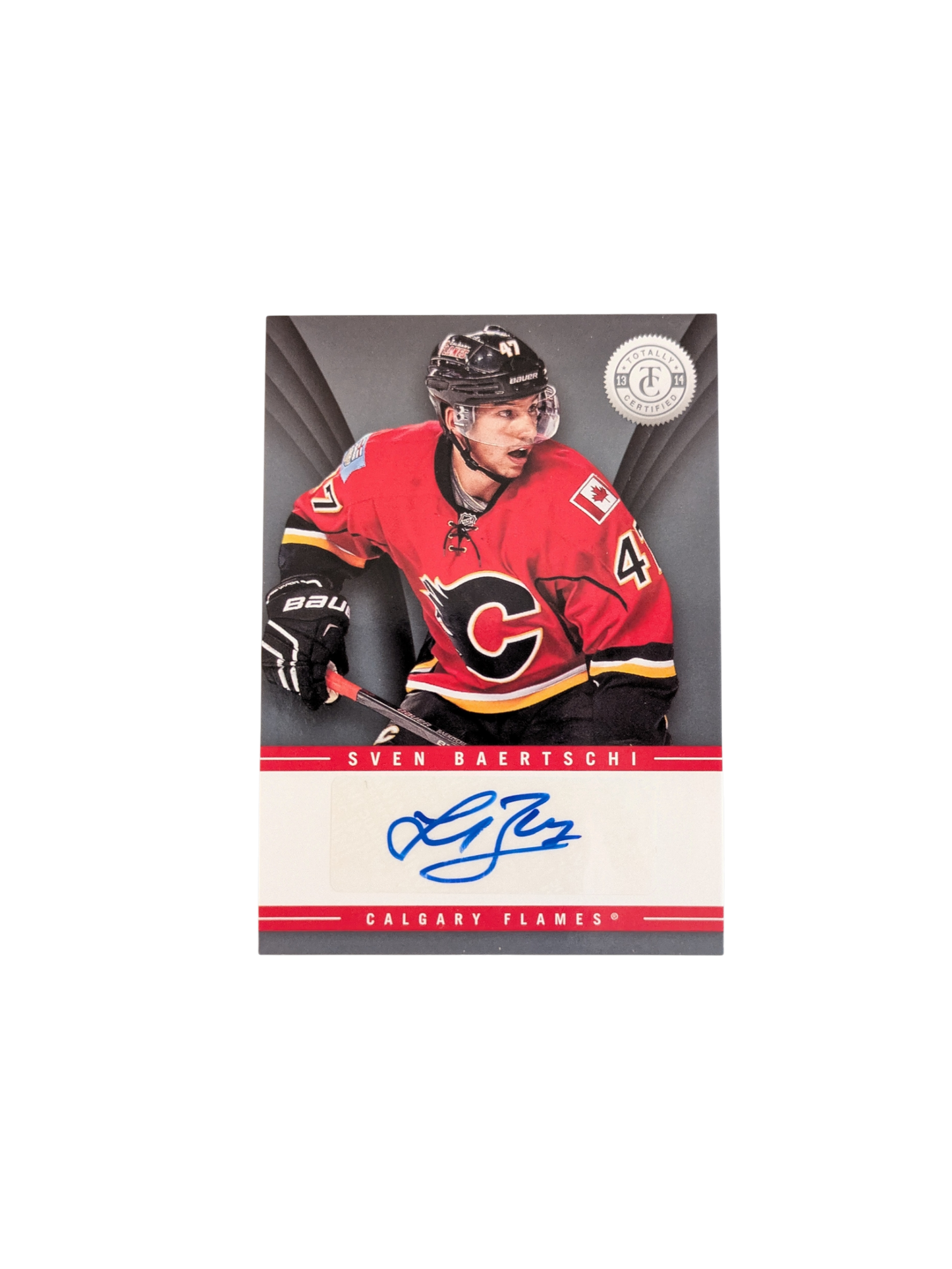 2013 Panini Totally Certified Calgary Flames Sven Baertschi Auto Rookie card