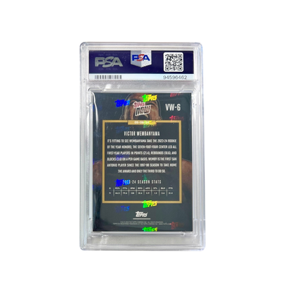 2023 Topps Now Victor Wembanyama Rookie of the Year PSA 10 Card