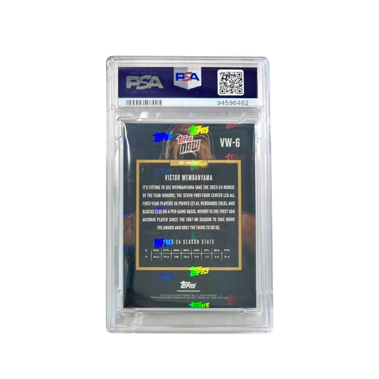 2023 Topps Now Victor Wembanyama Rookie of the Year PSA 10 Card