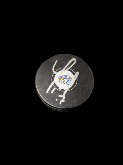 Nashville Predators Yannick Weber signed NHL Puck