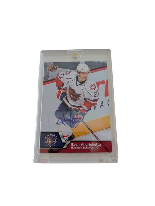 2015 Upper Deck AHL Hockey Hamilton Bulldogs Sven Andrighetto Auto Card