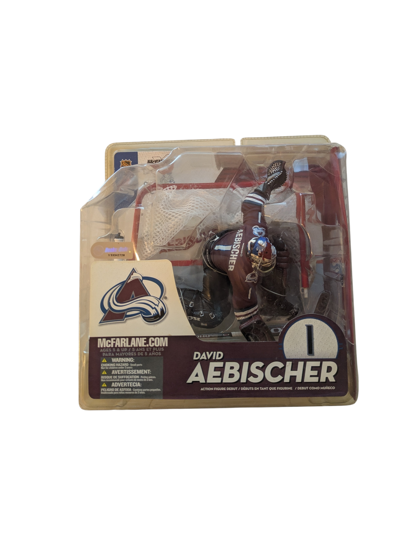 2005 McFarlane Colorado Avalanche David Aebischer Action Figure