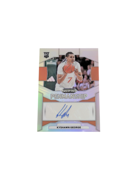 2024 Panini Prizm Penmanship Miami Hurricanes Kyshawn George Rookie Auto Card