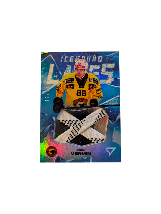 2025 SportZoo National League Series 2 SC Bern IceBound Laces Joel Vermin 12/30 card