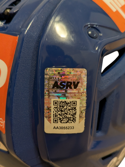 2024-25 ZSC Lions Game Worn Hockey Helmet of Daniil Ustinkov