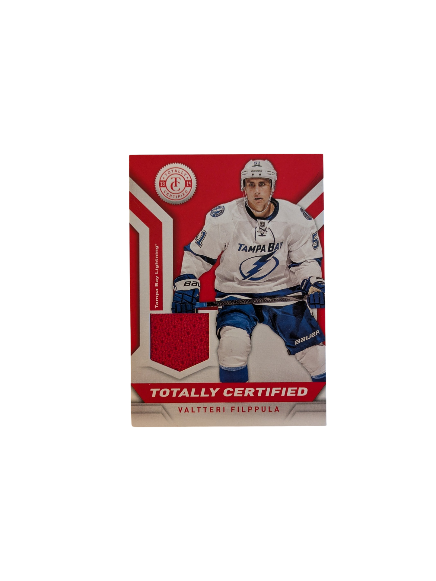 2014 Panini Totally Certified Tampa Bay Lightning Valterri Filppula Patch Card