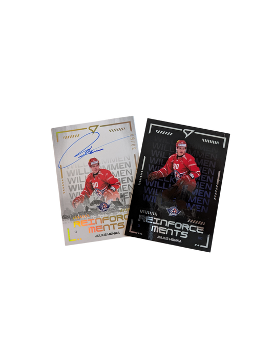 2026 SportZoo National League Reinforcements Rapperswil Julius Honka Base + 30/60 Auto card
