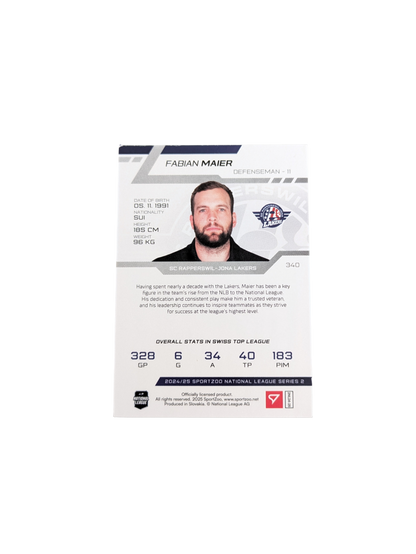 2025 SportZoo National League Rapperswil Fabian Maier 17/20 Red card