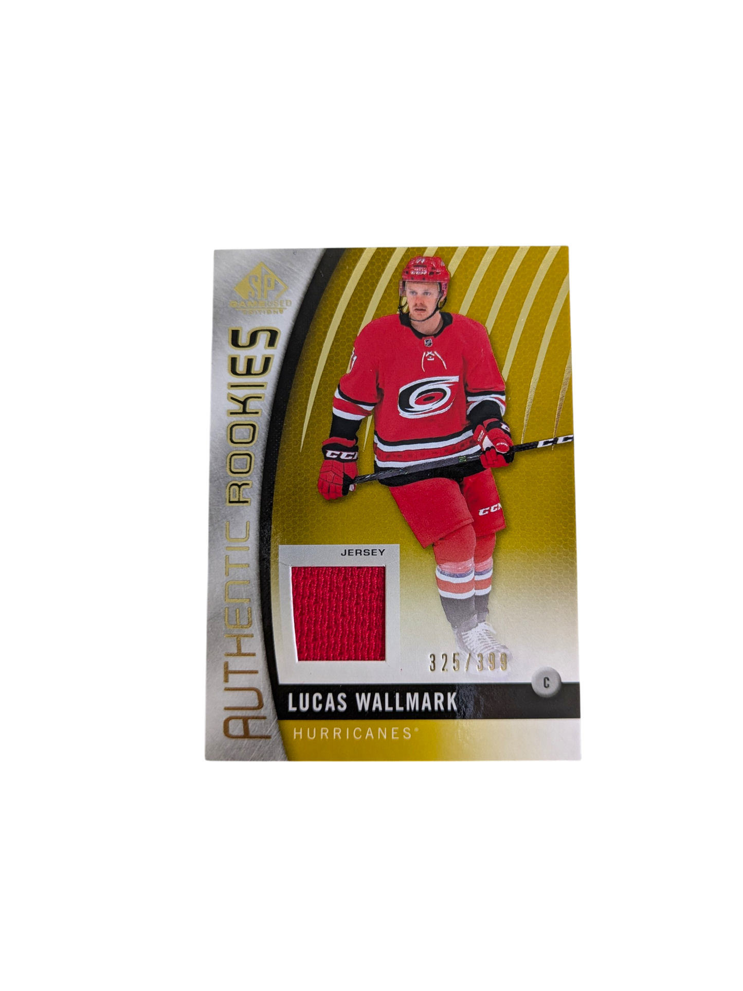 2017-18 Upper Deck Authentic Rookies Carolina Hurricanes Lucas Wallmark 325/999 Patch card