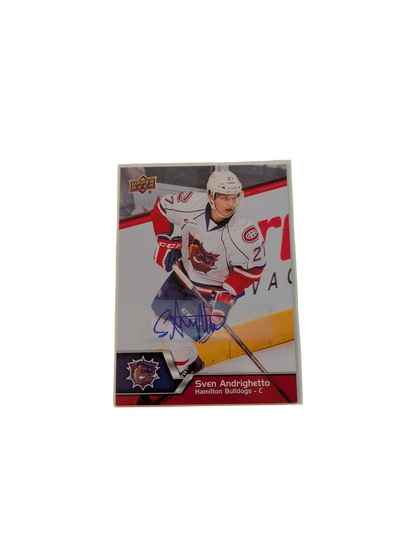 Upper Deck AHL Hockey Monsters Kukan v Bulldogs Andrighetto Auto Card