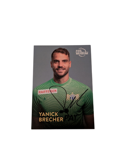 FIFA Museum Football Auto Card signed by Yanick Brecher