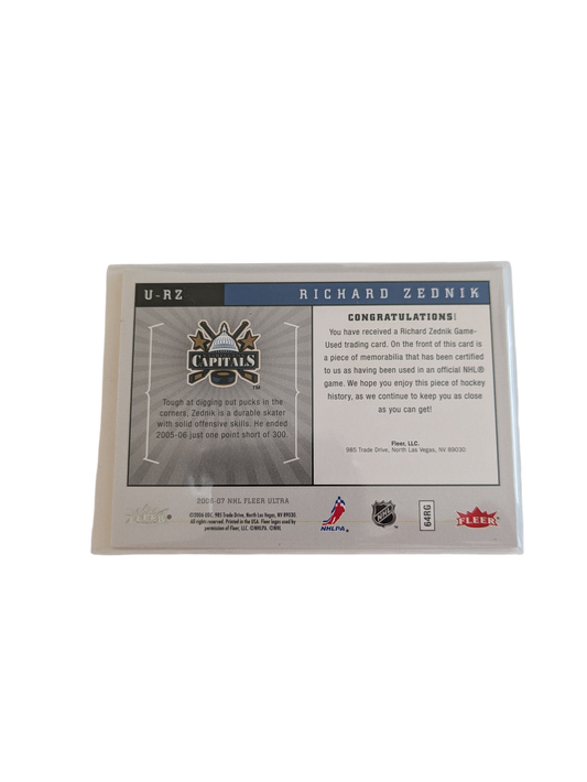 2006 Fleer Ultra Uniformity Montreal Canadiens Richard Zednik Patch Card