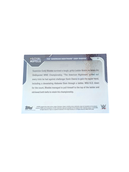 2025 Topps WWE Title Ladder Match Royal Rumble Cody Rhodes #17 card