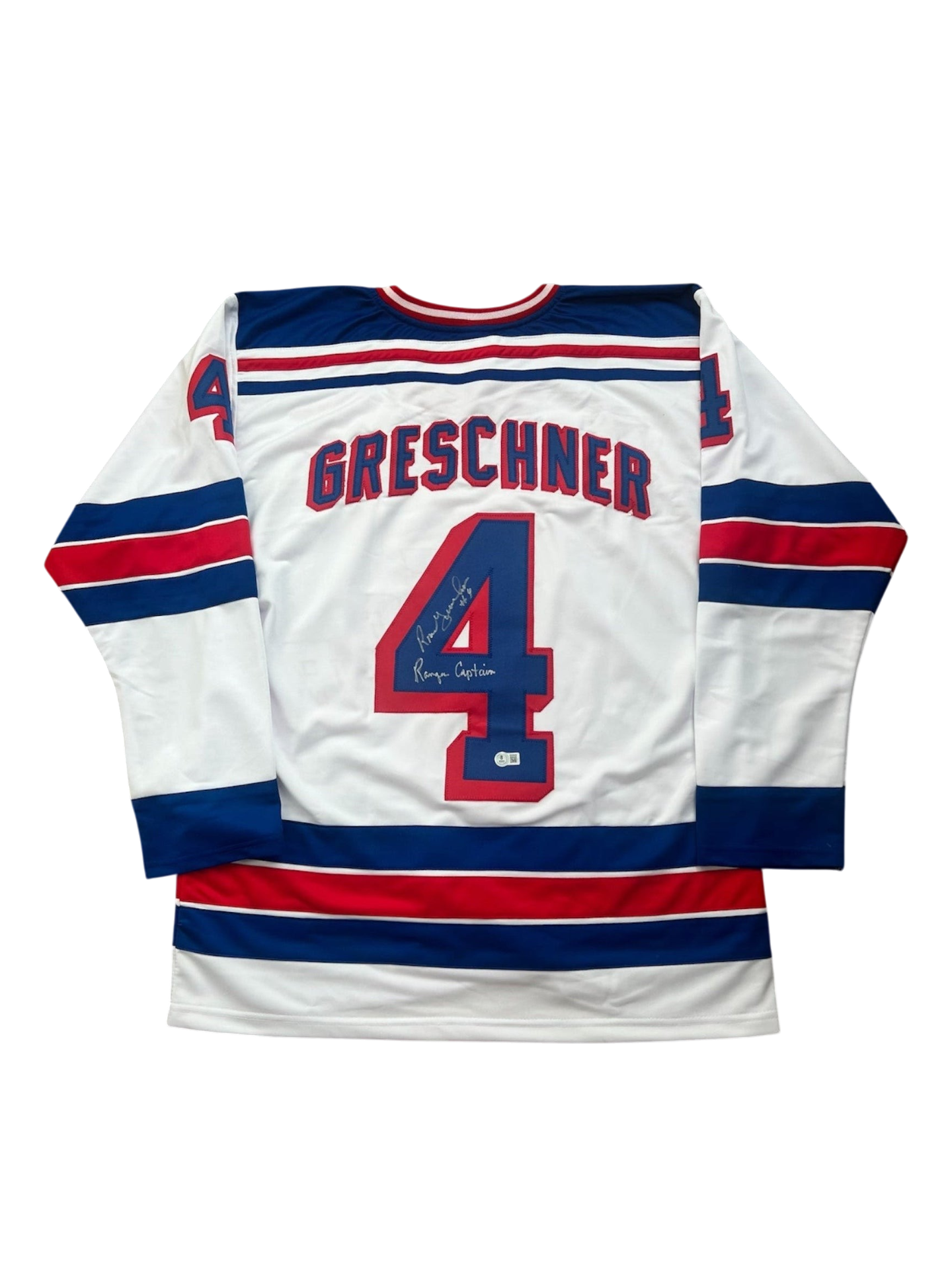 New York Rangers Ron Greschner NHL Signed Custom Jersey