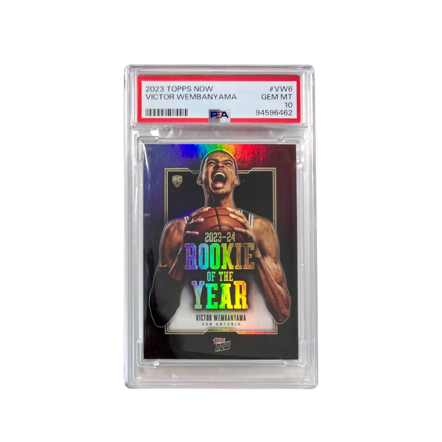 2023 Topps Now Victor Wembanyama Rookie of the Year PSA 10 Card