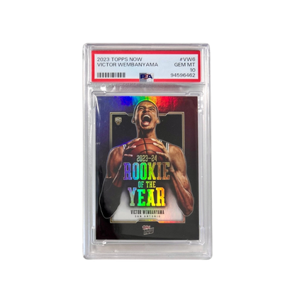 2023 Topps Now Victor Wembanyama Rookie of the Year PSA 10 Card