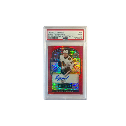 2020 Upper Deck Allure Philipp Kurashev Red Rainbow Autograph PSA card