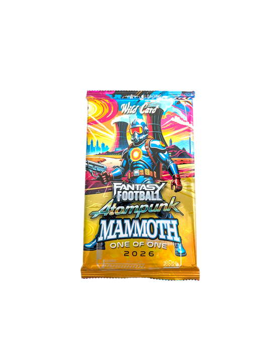 2026 Wild Card NFL Fantasy Football Atompunk Mammoth 1/1 Giant Card