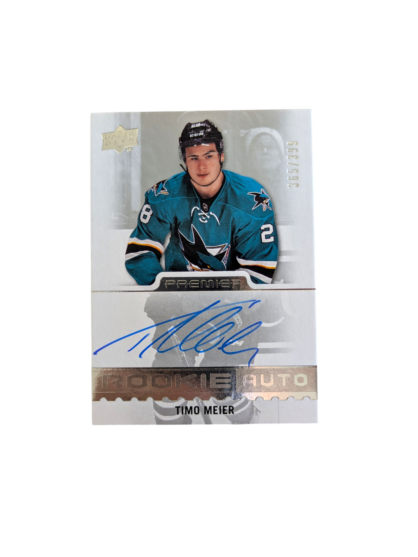2016-17 Upper Deck Rookie Auto San Jose Sharks Timo Meier /399 Auto Card