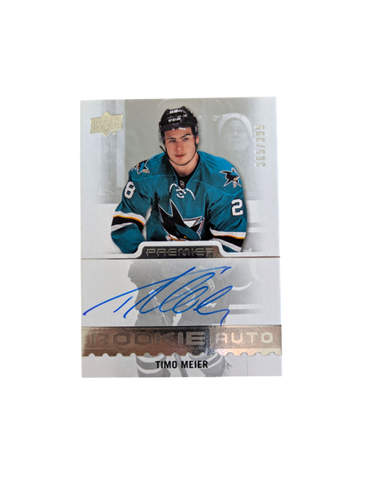 2016-17 Upper Deck Rookie Auto San Jose Sharks Timo Meier /399 Auto Card