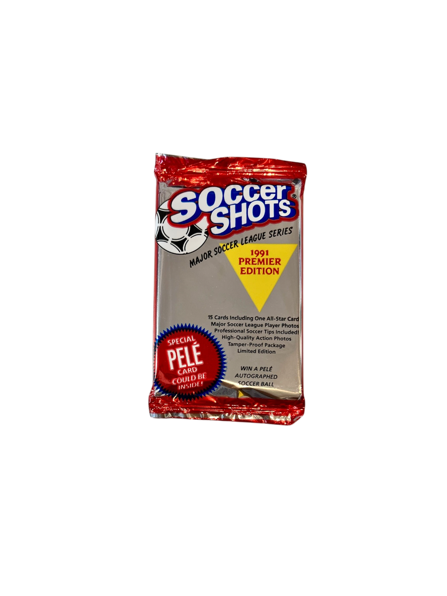 1991 World Soccer SOCCER SHOTS Premier Edition Card Pack