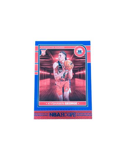 2024 Panini NBA Hoops Washington Wizards Kyshawn George #254 Rookie Blue card