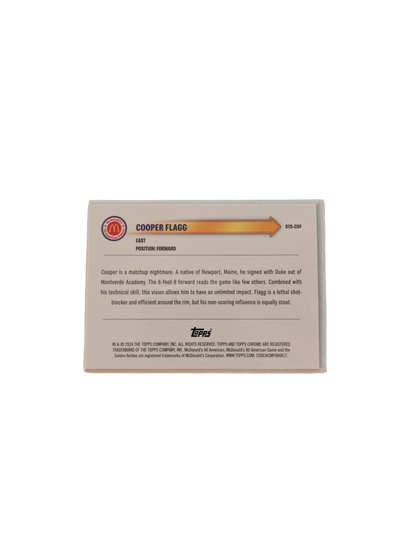 2024 Topps Chrome McDonald's All American Games Cooper Flagg Drive-Thru Service Card