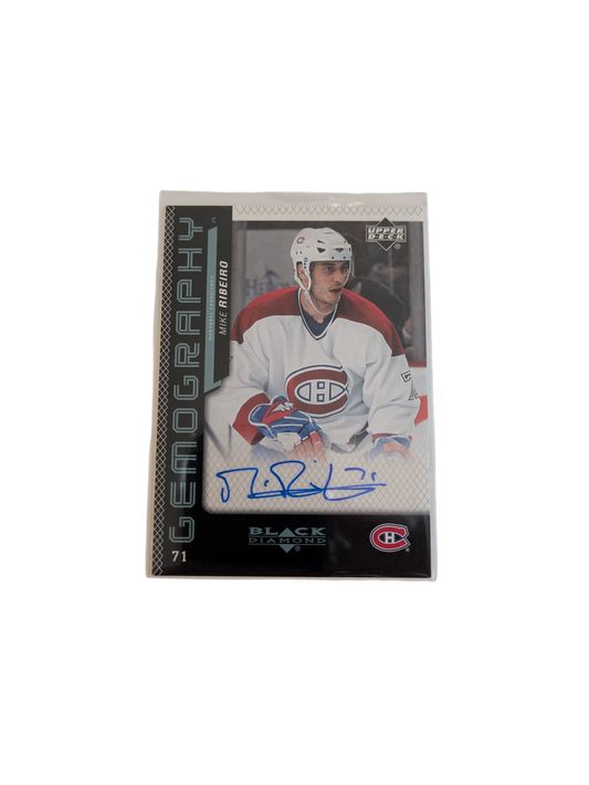 2006 Upper Deck Geography Montreal Canadiens Mike Ribeiro Auto Card
