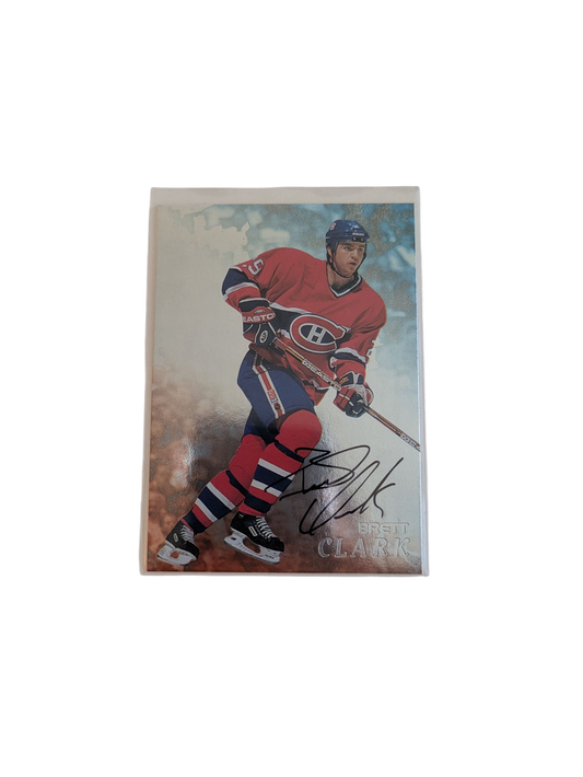 1998 In The Game Be a Player Montreal Canadiens Brett Clark Auto Card
