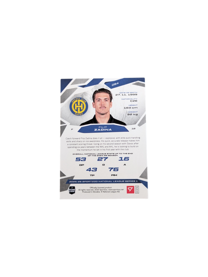 2026 SportZoo National League Davos Filip Zadina Green 11/30 card