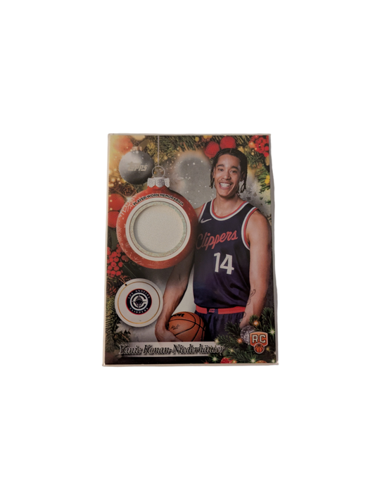 2025 Topps Los Angeles Clippers Yanic Konan Niederhauser Double Rookie Jersey Patch card Bundle