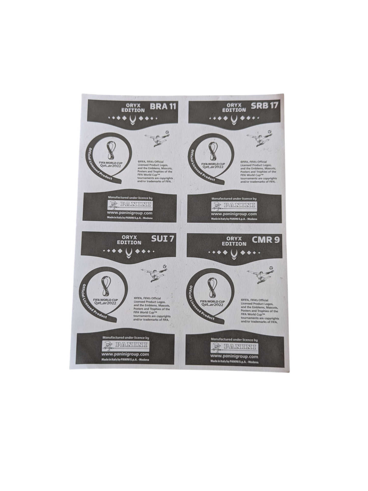 2022 Panini FIFA World Cup Jovic Coutinho Ngadeu & Mbabu Stickers