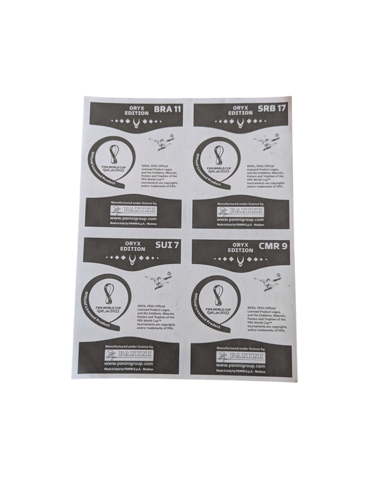 2022 Panini FIFA World Cup Jovic Coutinho Ngadeu & Mbabu Stickers