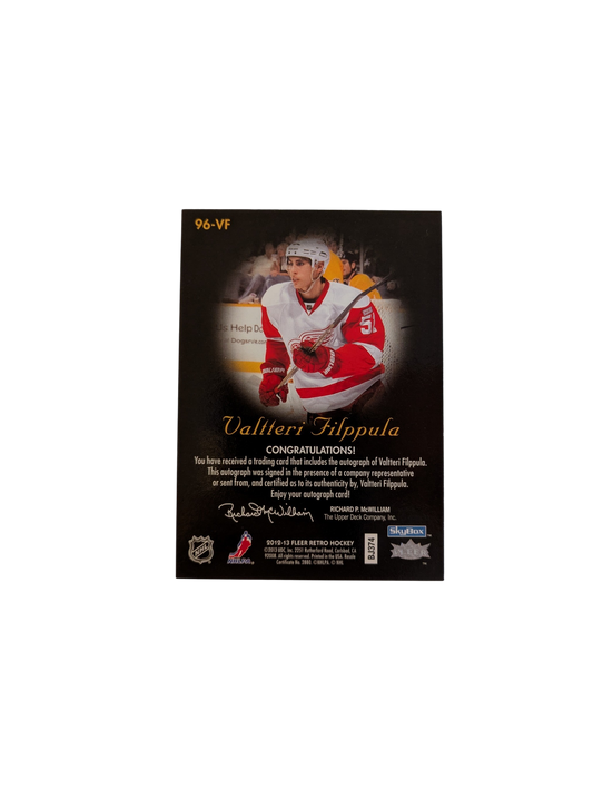 2012-13 Fleer Retro Hockey Detroit Red Wings Valtteri Filppula Auto Card