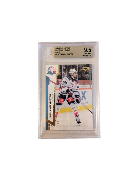 2024-25 SportZoo National League Sven Andrighetto #9 Gold 09/10 Beckett Card