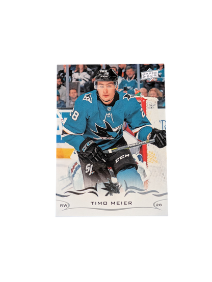 2018 Upper Deck Signature San Jose Shark Timo Meier #149 card