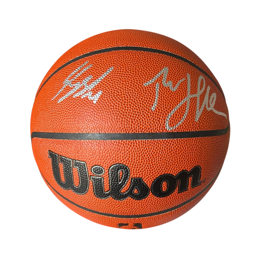 Dual Autograph Kyshawn George Thabo Sefolosha NBA Wilson signed Basketball