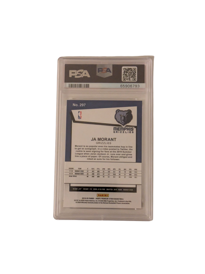 2019 Panini Hoops Ja Morant Premium Stock #297 PSA 9 Card
