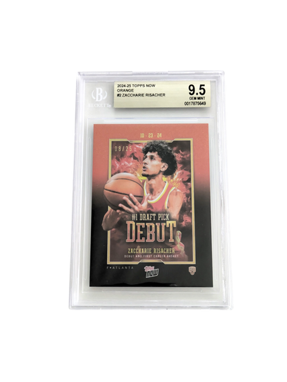 2024 Topps Now Zaccharie Risacher #1 Draft Pick Debut Beckett 9.5 08/25 Card