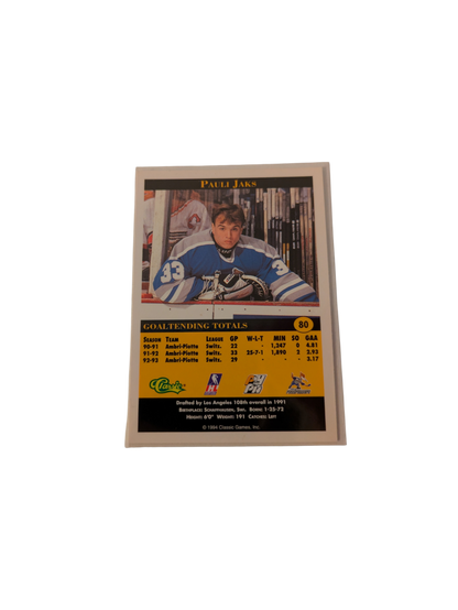 1994 Classic Games Phoenix Roadrunners Pauli Jaks #80 card
