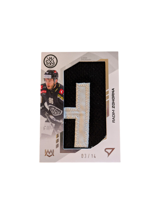 2024 SportZoo National League HC Lugano Radim Zohorna Logo Patch 03/14 card